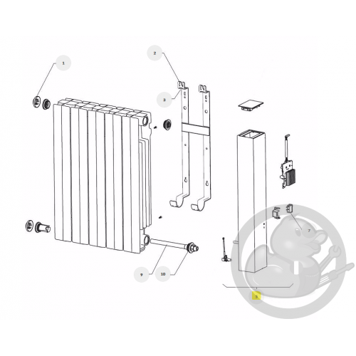 Joue complète Baleares prog 37 radiateur Atlantic Thermor 089383