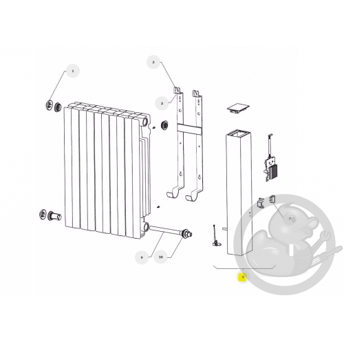 Joue complète Baleares prog 36 radiateur Atlantic Thermor 089382