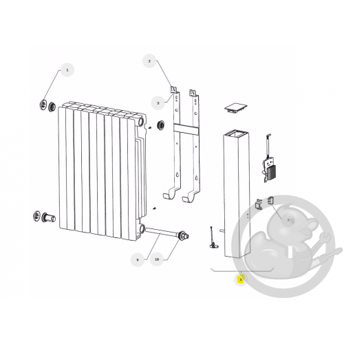 Joue complète Baleares prog 41 radiateur Atlantic Thermor 089387