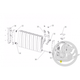 Joue complète Ipala B prog 194 radiateur Atlantic Thermor 089354