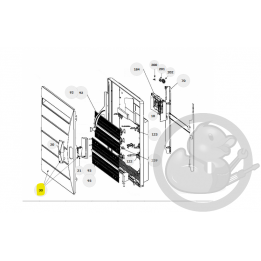 Façade + cellule REG2G 1500W blanc radiateur Atlantic Thermor 097447