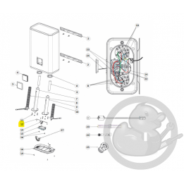 Support pour thermostat secu chauffe-eau Atlantic Thermor 022787