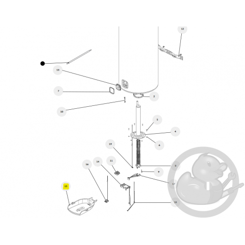 Capot inférieur VM chauffe-eau Atlantic Thermor Sauter 023476