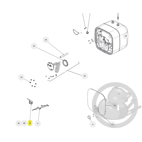 Thermostat de régulation WYG65B-061 chauffe-eau Atlantic Thermor Sauter 030349