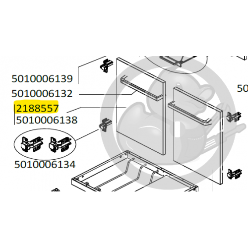 Porte gauche sans poignée noire barbecue 4 series onyx S CAMPINGAZ 2188557