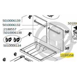 Porte droite sans poignée noire barbecue 4 series onyx S CAMPINGAZ 2188558