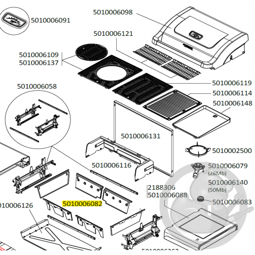 Kit de parties amovibles (cuve) barbecue CAMPINGAZ 5010006082