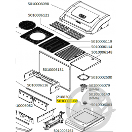 Etagère réchaud latérale lisse noir barbecue CAMPINGAZ 5010006088