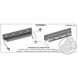 Console + câblage (éclairage + allumage) + tubulure réchaud 28Mb 1/4" barbecue CAMPINGAZ 5010006617