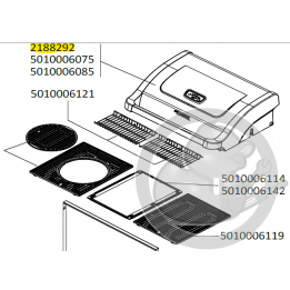 Couvercle avec thermomètre texture noire barbecue CAMPINGAZ 2188292