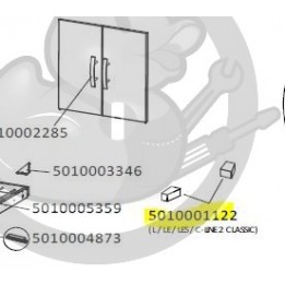 Campingaz barbecue pied plastique avant/arrière 2-3-4 series Genesco 5010001122