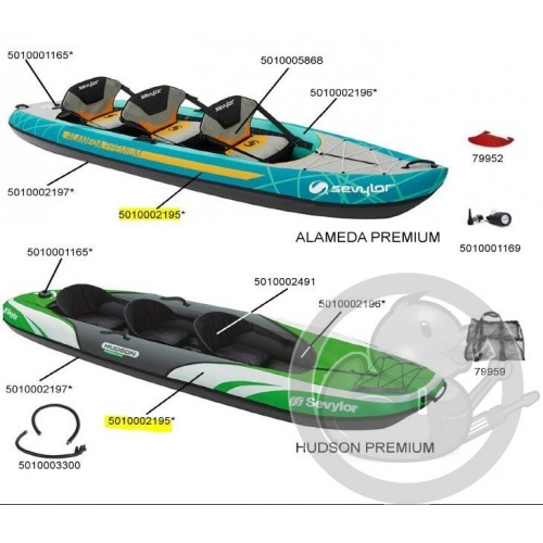 Vessie latérale droite kayak Sevylor 5010002195