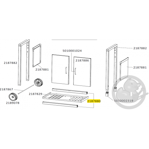 Barre horizontale inférieure barbecue CAMPINGAZ 2187880