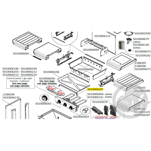 Barre supérieure de renfort barbecue CAMPINGAZ 5010006107