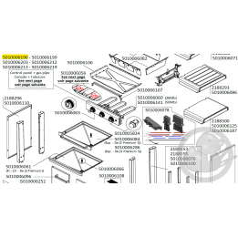 Console + tubulure 28Mb G1/2 sans électrode noire barbecue CAMPINGAZ 5010006196