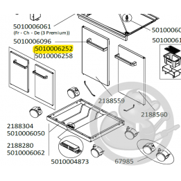 Portes gauche et droite avec poignée noire barbecue CAMPINGAZ 5010006252