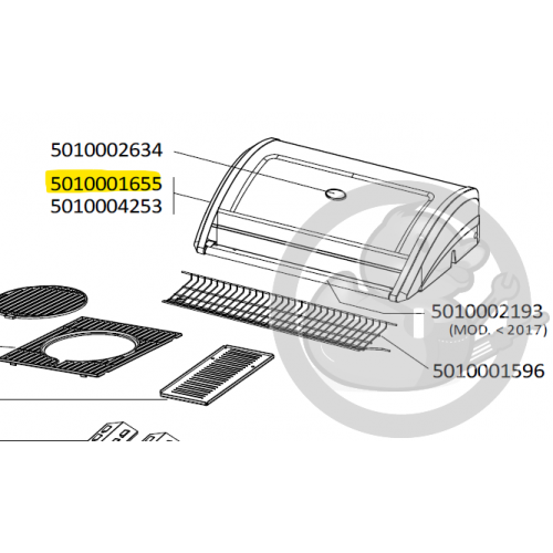 Couvercle émaillé avec thermomètre gris clair barbecue CAMPINGAZ 5010001655