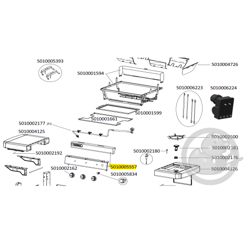 Consoles haut + bas grises foncés barbecue CAMPINGAZ 5010005557