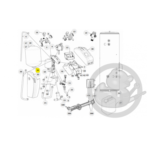 Cache fileries (solaire V2) chauffe-eau Atlantic Thermor 022472