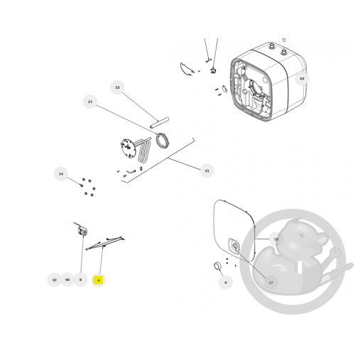 Lumière LED + connecteur chauffe-eau Atlantic Thermor Sauter 023522