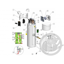 Chapeau passe câble CV4E chauffe-eau Atlantic Thermor Sauter 022907