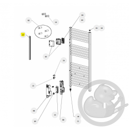 Goulotte 500/1500W vert pomme sèche serviettes Atlantic 091710