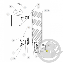 Ventilateur complet taupe sèche serviettes Atlantic 091597