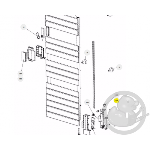 Câble alimentation noir non ventilo sèche serviettes Atlantic 083783