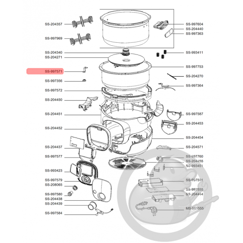 Bride multicuiseur intelligent cookeo mini Moulinex SS-997571