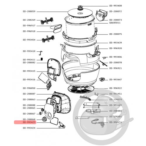 Joint écran multicuiseur intelligent cookeo mini Moulinex SS-993423