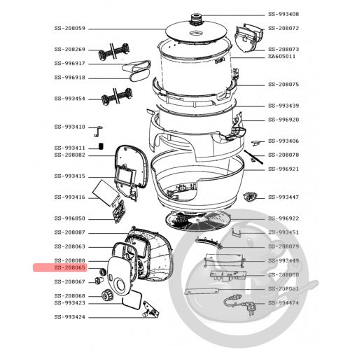 Joint bouton multicuiseur intelligent cookeo mini Moulinex SS-208065