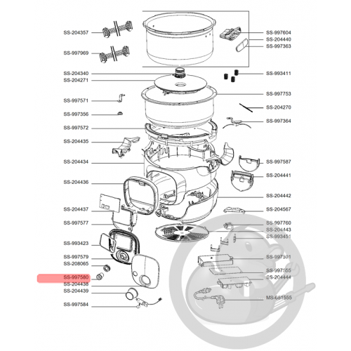 Bouton multicuiseur intelligent cookeo mini Moulinex SS-997580