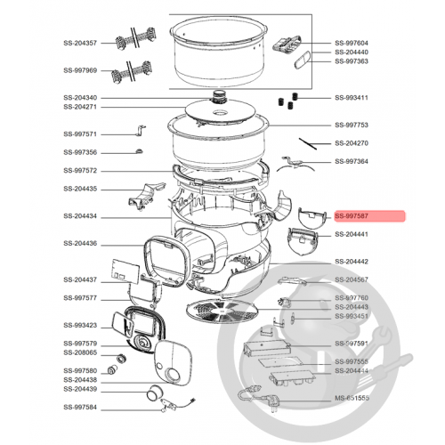 Bac multicuiseur intelligent cookeo mini Moulinex SS-997587