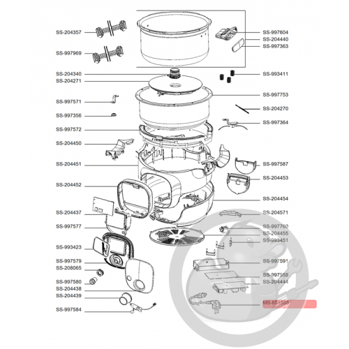 Cordon noir multicuiseur intelligent cookeo mini Moulinex MS-651555