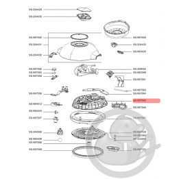 Couvercle inférieur multicuiseur intelligent cookeo mini Moulinex SS-997565