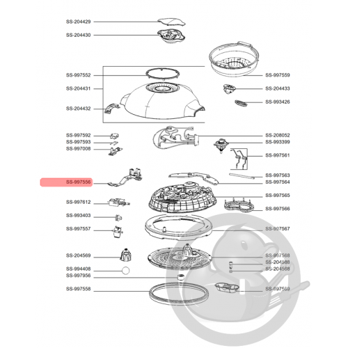 Levier multicuiseur intelligent cookeo mini Moulinex SS-997556