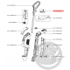 Guide cordon + rondelle + ressort aspirateur vapeur clean&steam Rowenta RS-2230001554