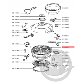 Couvercle inférieur multicuiseur intelligent cookeo Moulinex SS-208057