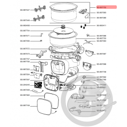 Cuve + poignée multicuiseur intelligent cookeo touch mini Moulinex SS-997752