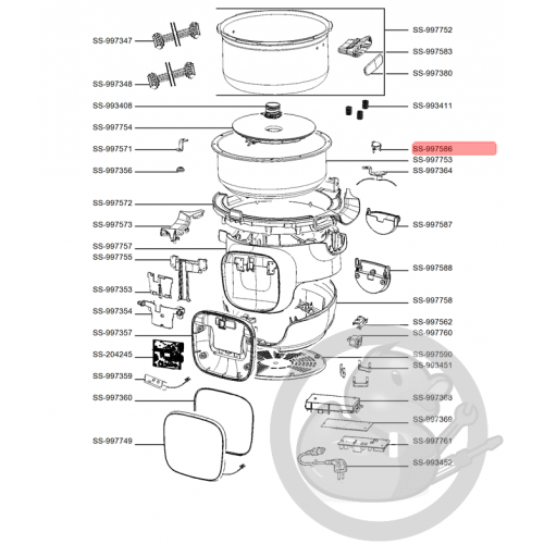 Fusible multicuiseur intelligent cookeo touch mini Moulinex SS-997586