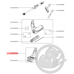 Electro-brosse étroite noire aspirateur à main Xforce flex Rowenta SS-2230003003