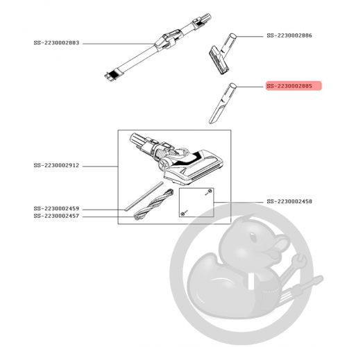 Suceur étroit gris aspirateur à main Xforce flex Rowenta SS-2230002885