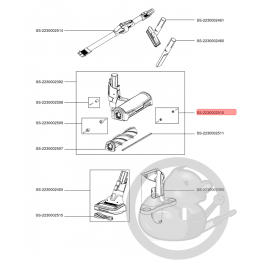 Roulette avant x2 aspirateur à main Xforce flex Rowenta SS-2230002510