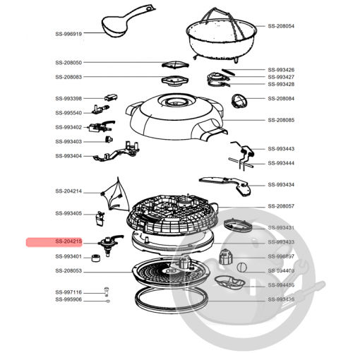 Sonde couvercle multicuiseur intelligent cookeo Moulinex SS-204215