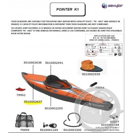 Vessie droite kayak pointer k1 SEVYLOR 5010002637