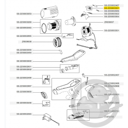 Guide lumineux + autocollant aspirateur à main Xforce flex Rowenta SS-2230003321