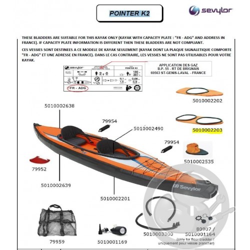 Pontage 2 personnes kayak SEVYLOR 5010002203