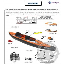 Siège + vessie kayak POINTER K2 SEVYLOR 5010002490