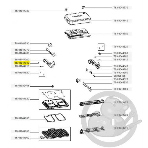 Vis arrière m5 optigrill 4en1 et 2en1 Tefal TS-01044800