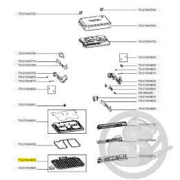 Plaque supérieure optigrill 4en1 et 2en1 Tefal TS-01044950